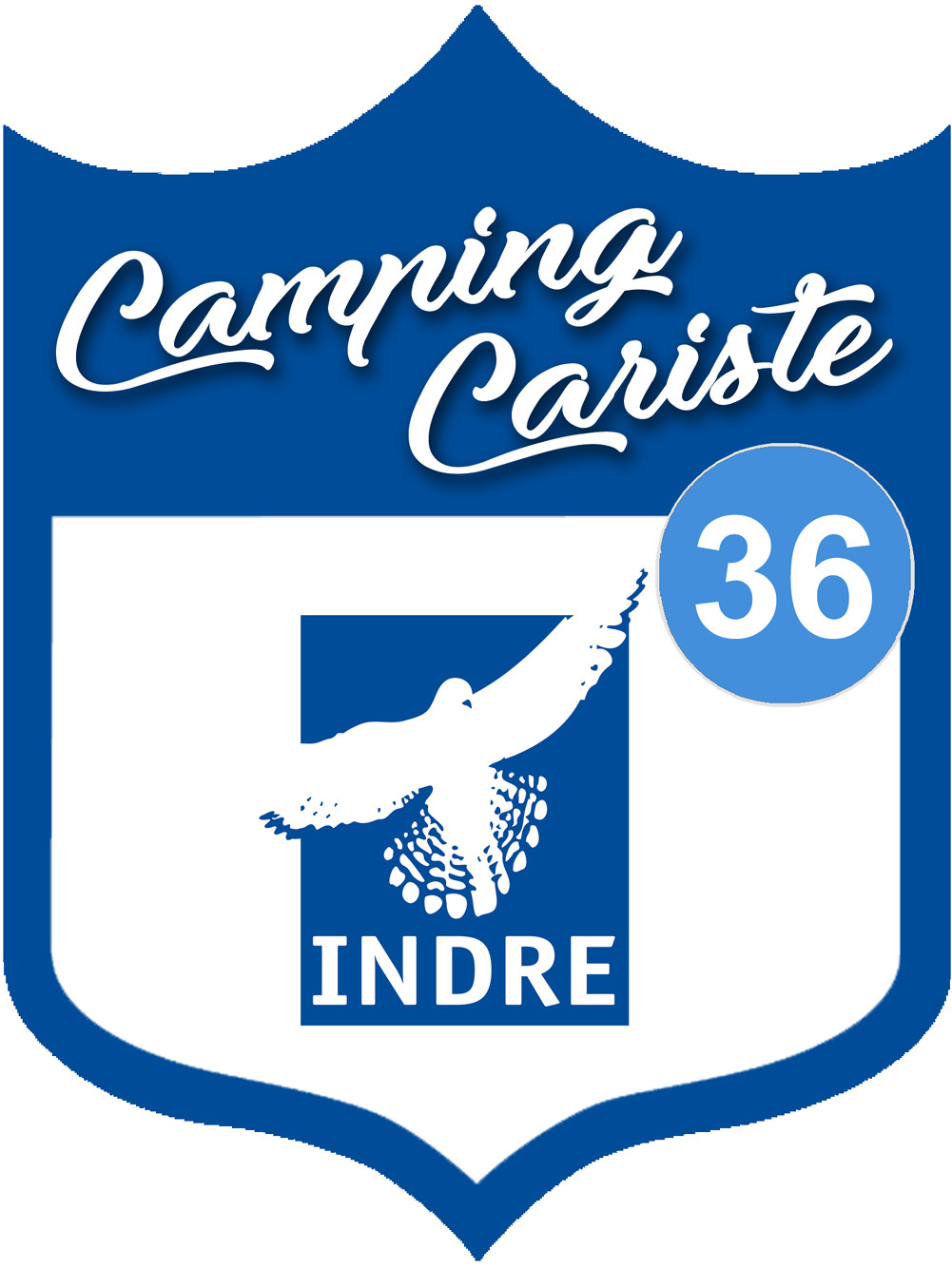 campingcariste Indre 36 - 20x15cm - Sticker/autocollant