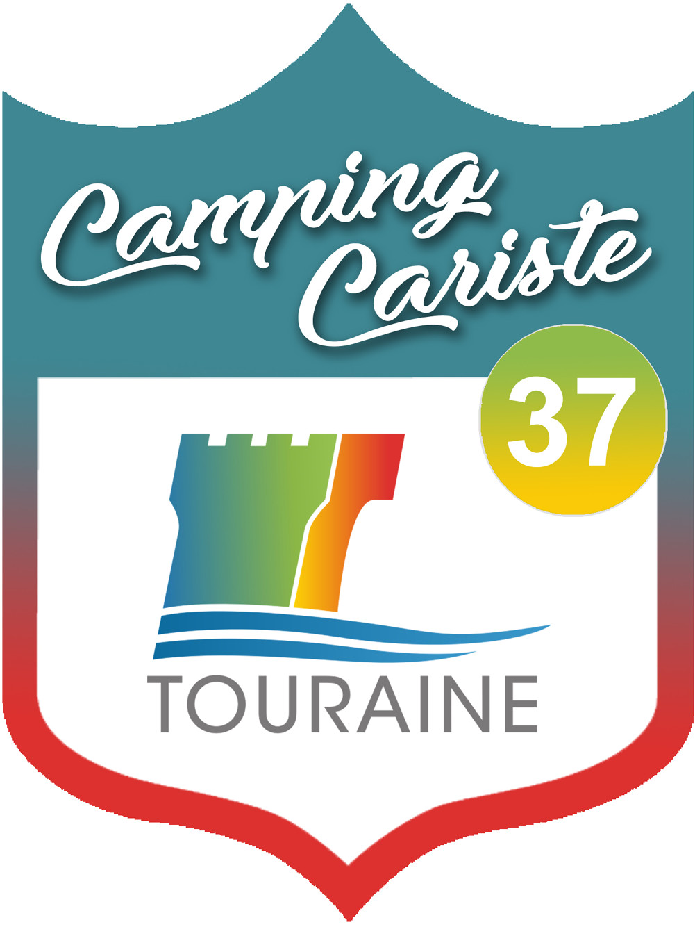 campingcariste Touraine 37 - 20x15cm - Sticker/autocollant