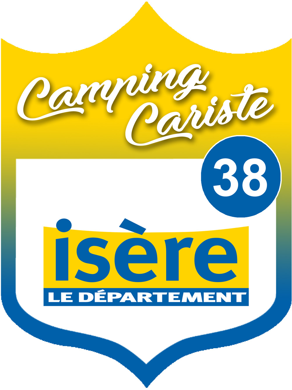 campingcariste Isère 38 - 20x15cm - Sticker/autocollant