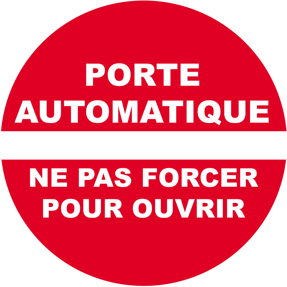 porte automatique ne pas forcer - 15cm - Sticker/autocollant