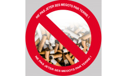 NE PAS JETER SES MEGOTS  ! - 10cm - Sticker/autocollant