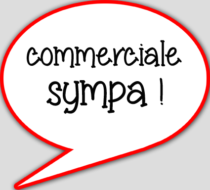 commerciale sympa - 10x9cm - sticker/autocollant