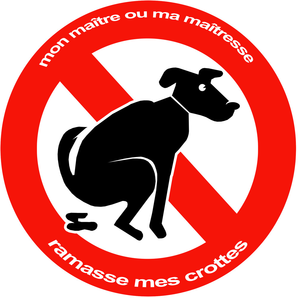 crottes de chiens - 5cm - Sticker/autocollant