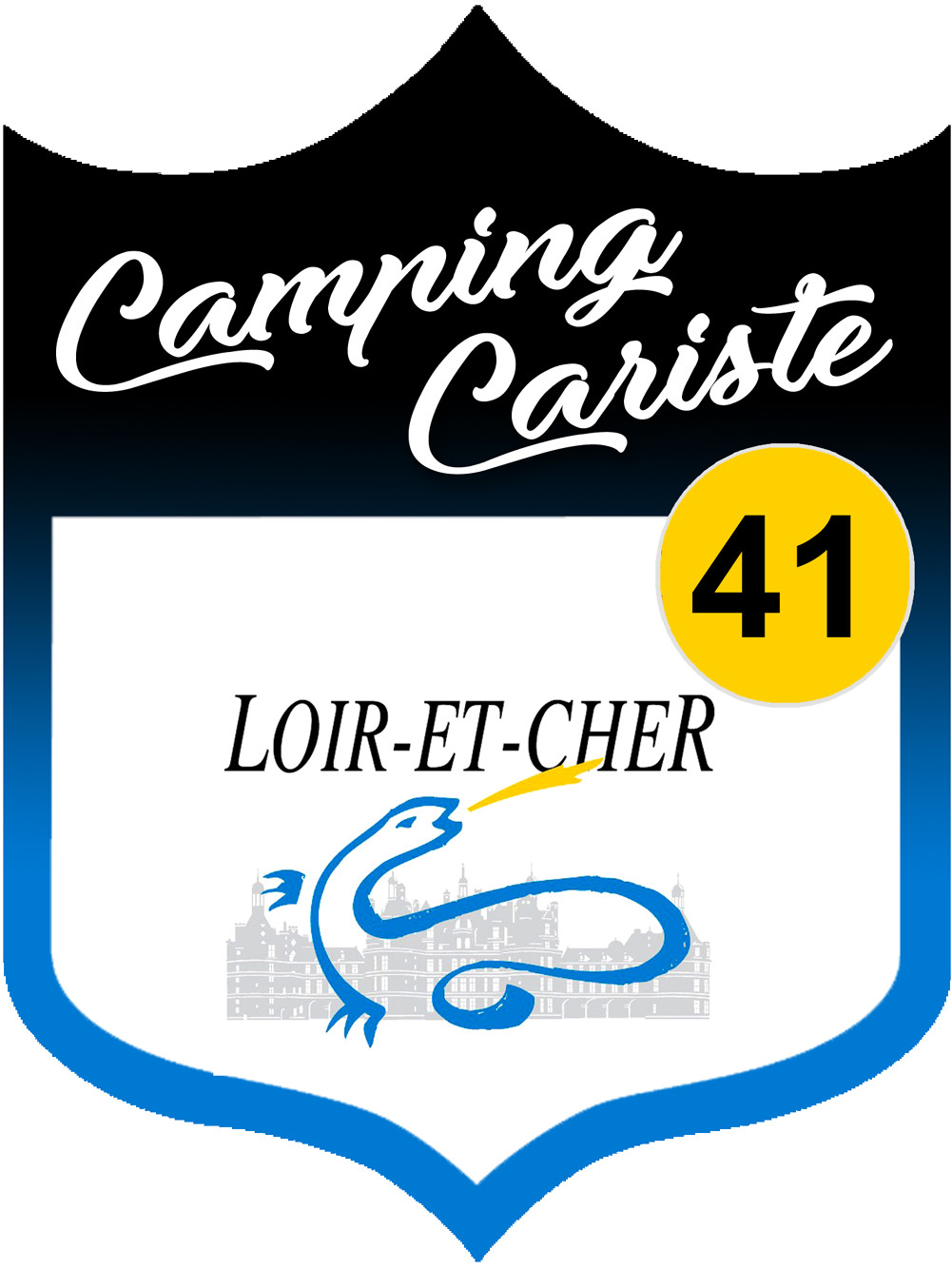 campingcariste Loir et Cher 41 - 10x7.5cm - Sticker/autocollant