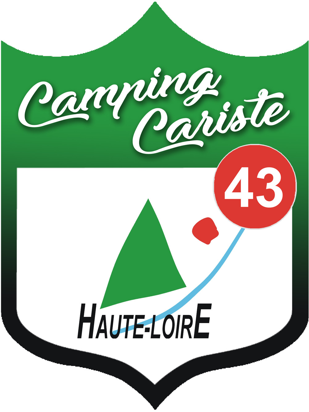 campingcariste Haute Loire 43 - 10x7.5cm - Sticker/autocollant