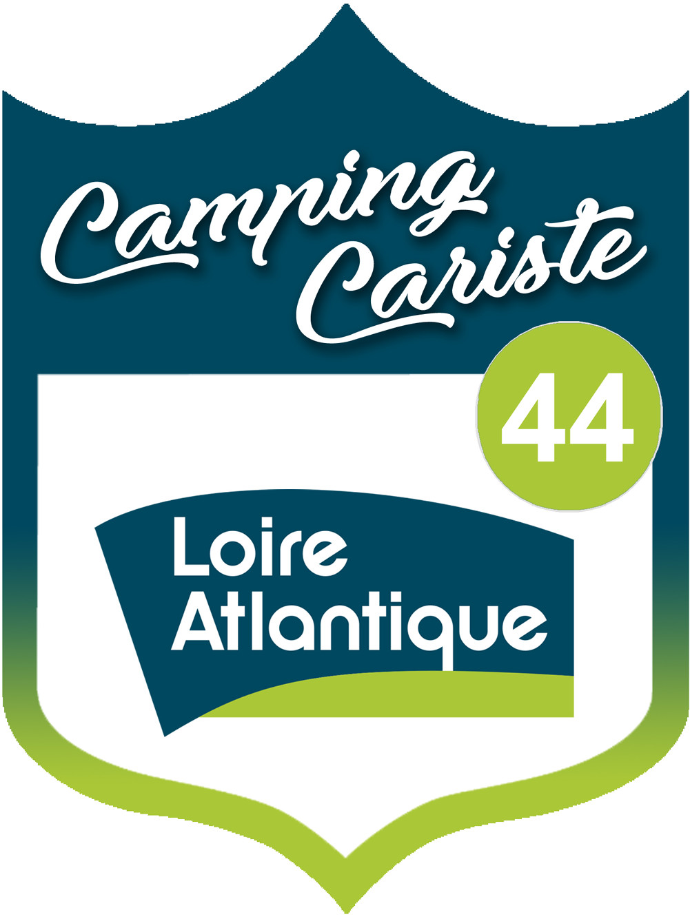 campingcariste Loire Atlantique 44 - 10x7.5cm - Sticker/autocollant