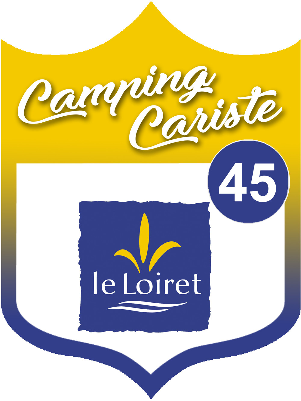 campingcariste Loiret 45 - 10x7.5cm - Sticker/autocollant