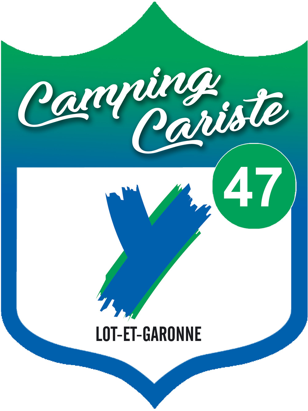 campingcariste Lot et Garonne 47 - 10x7.5cm - Sticker/autocollant