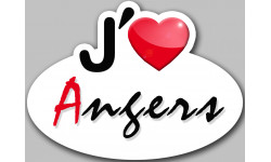 j'aime Angers - 13x10cm - Sticker/autocollant