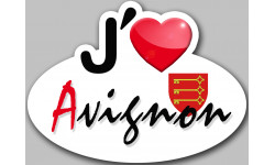 j'aime Avignon - 15x11cm - Sticker/autocollant