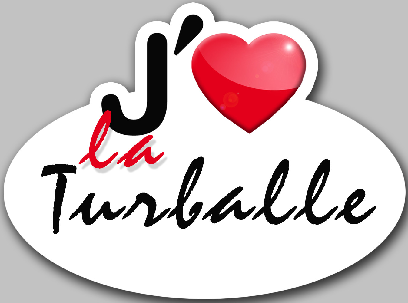 j'aime La Turballe - 15x11cm - Sticker/autocollant