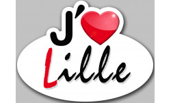 j'aime Lille - 15x11cm - Sticker/autocollant