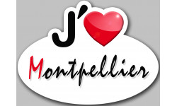 j'aime Montpellier - 15x11cm - Sticker/autocollant