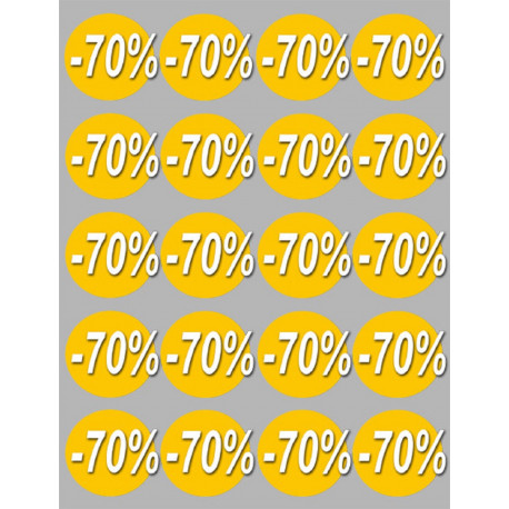 Soldes remise 70% (20 fois 5cm)  - Sticker/autocollant