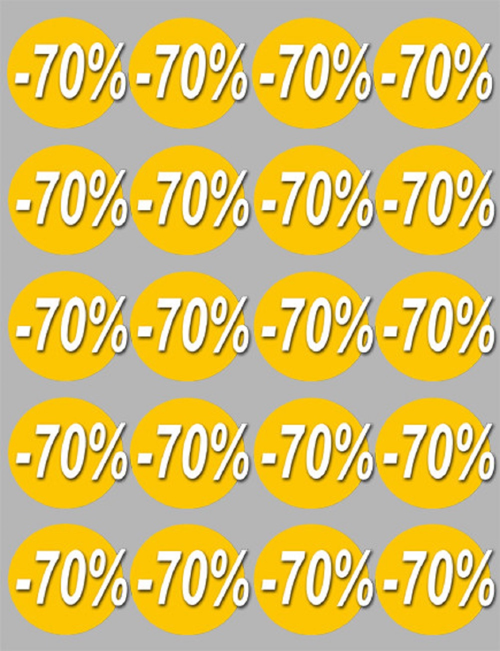 Soldes remise 70% (20 fois 5cm)  - Sticker/autocollant