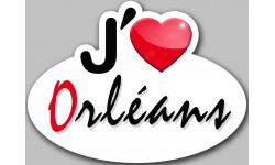 j'aime Orléans - 15x11cm - Sticker/autocollant