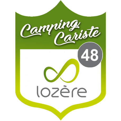 campingcariste Lozère 48 - 10x7.5cm - Sticker/autocollant