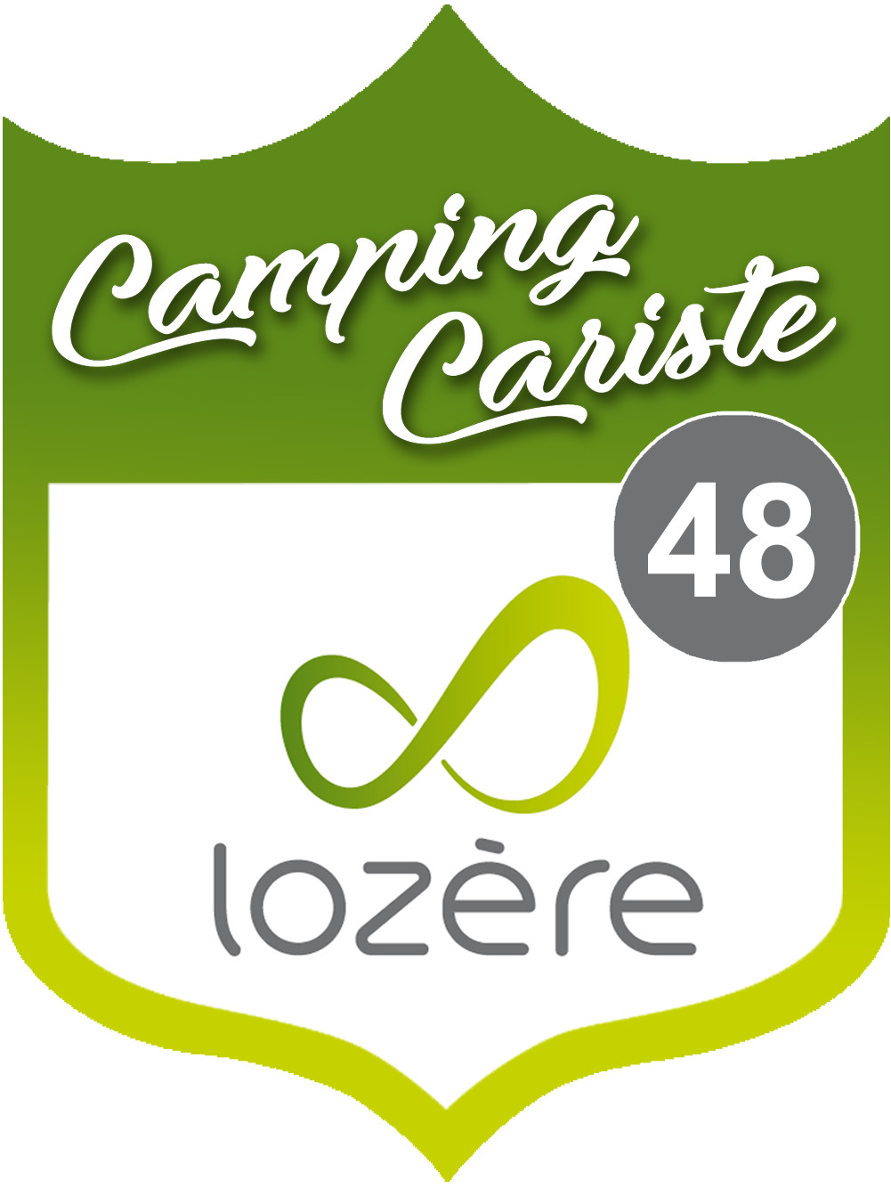 campingcariste Lozère 48 - 10x7.5cm - Sticker/autocollant