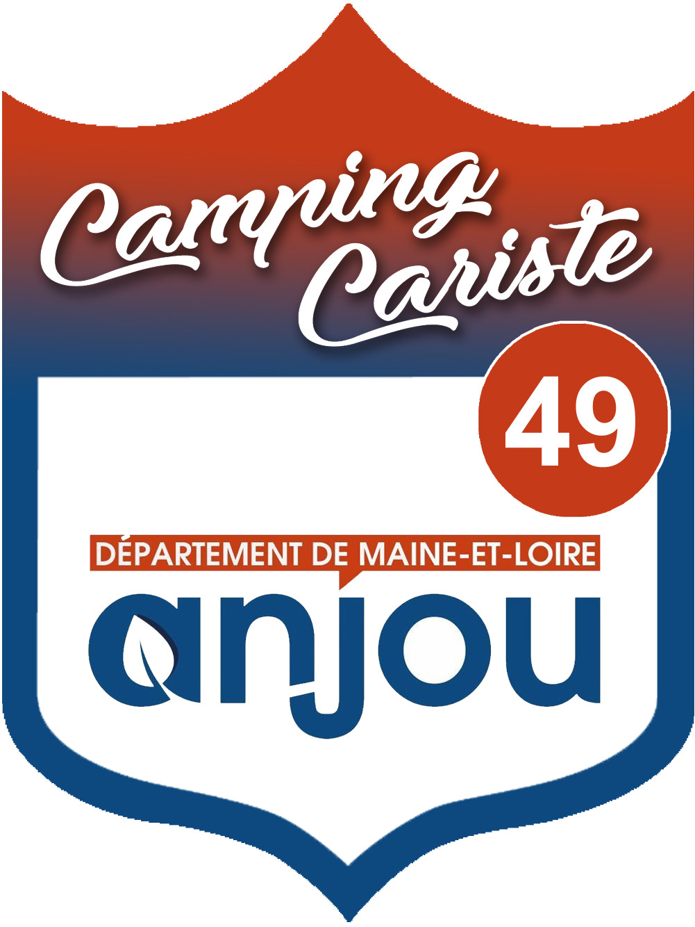 campingcariste anjou 49 - 15x11.2cm - Sticker/autocollant