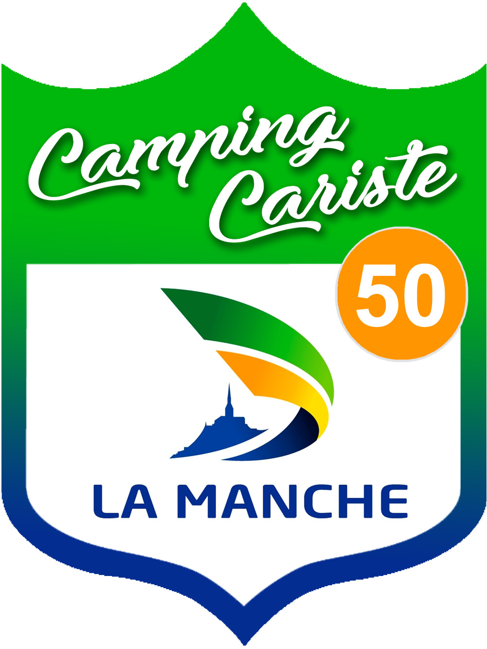 campingcariste Manche 50 - 10x7.5cm - Sticker/autocollant