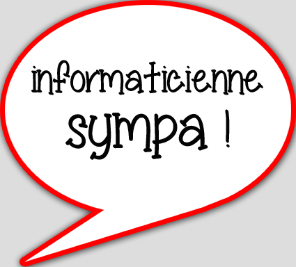 informaticienne sympa - 15x13.5cm - sticker/autocollant