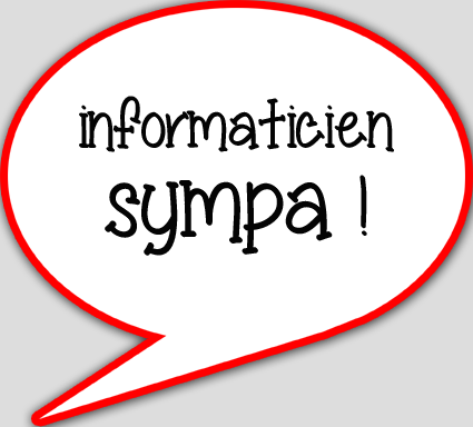 informaticien sympa - 10x9cm - sticker/autocollant