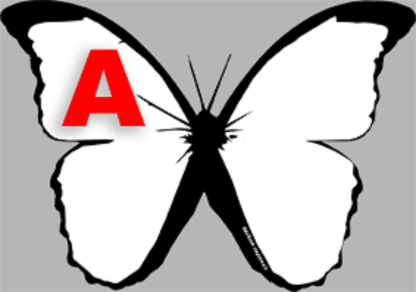 effet papillon A - 10cm - Sticker/autocollant