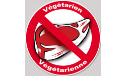 végétarien et végétarienne steack - 20cm - Sticker/autocollant