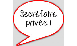 Secrétaire privée - 15x13.5cm - sticker/autocollant