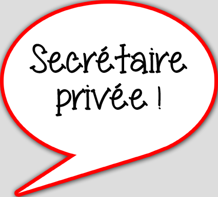 Secrétaire privée - 15x13.5cm - sticker/autocollant