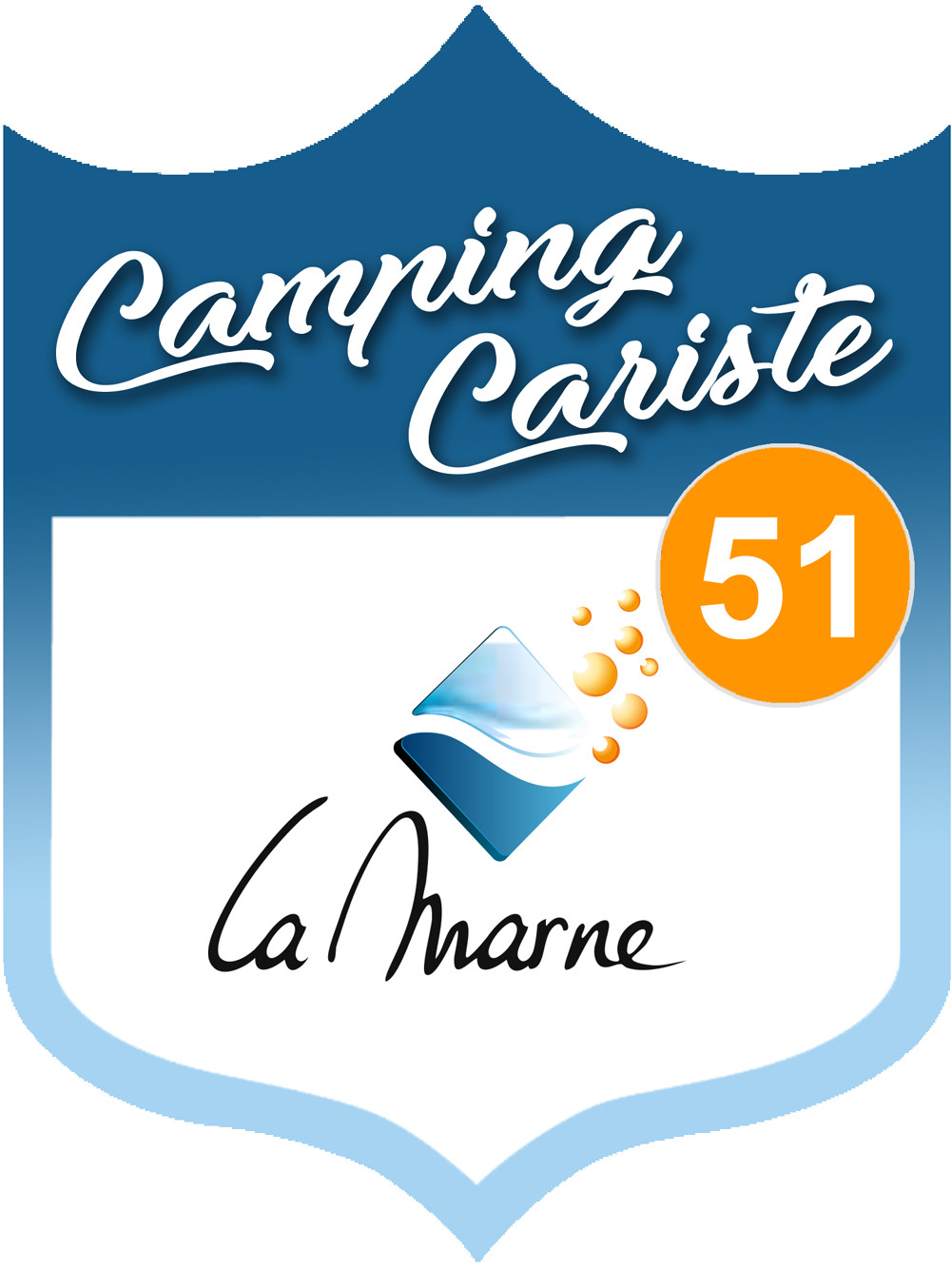 campingcariste La Marne 51 - 10x7,5cm - Sticker/autocollant