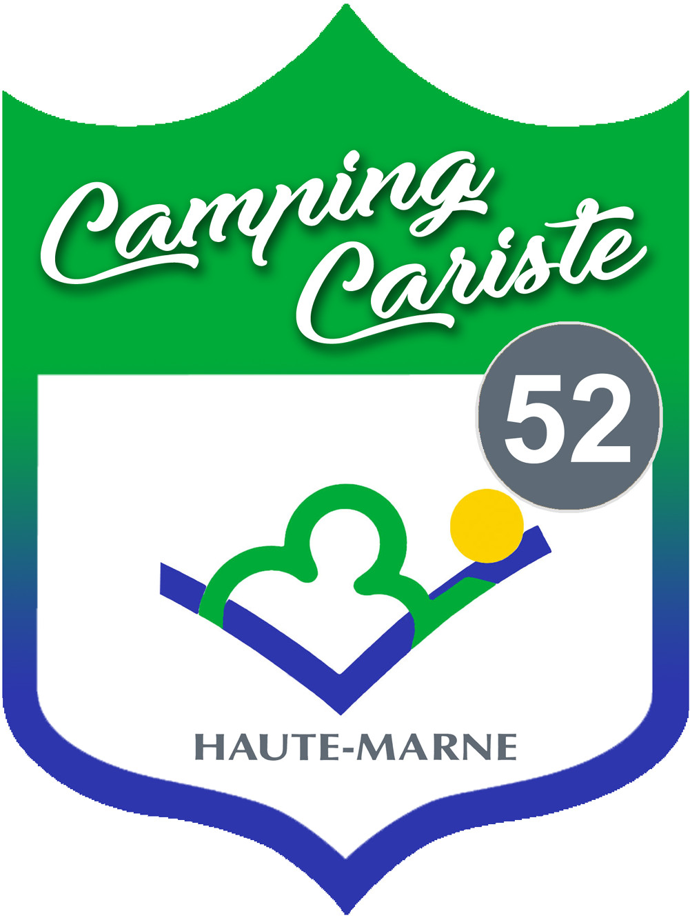 campingcariste Haute Marne 52 - 20x15cm - Sticker/autocollant