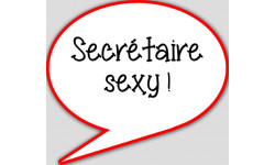 Secrétaire sexy - 15x13.5cm - sticker/autocollant