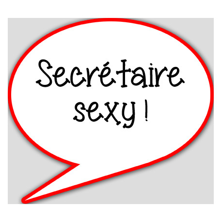 Secrétaire sexy - 15x13.5cm - sticker/autocollant