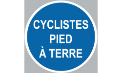 cyclistes pied à terre - 5cm - Sticker/autocollant