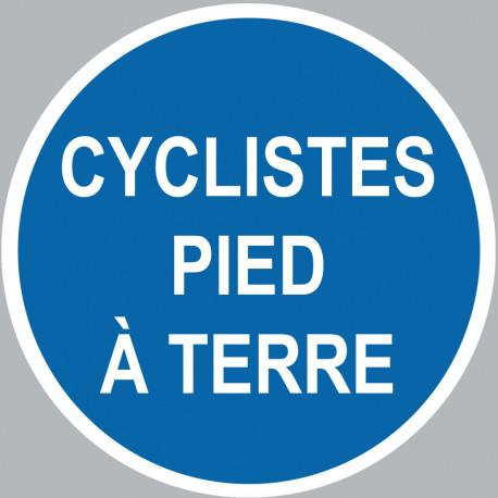 cyclistes pied à terre - 10cm - Sticker/autocollant