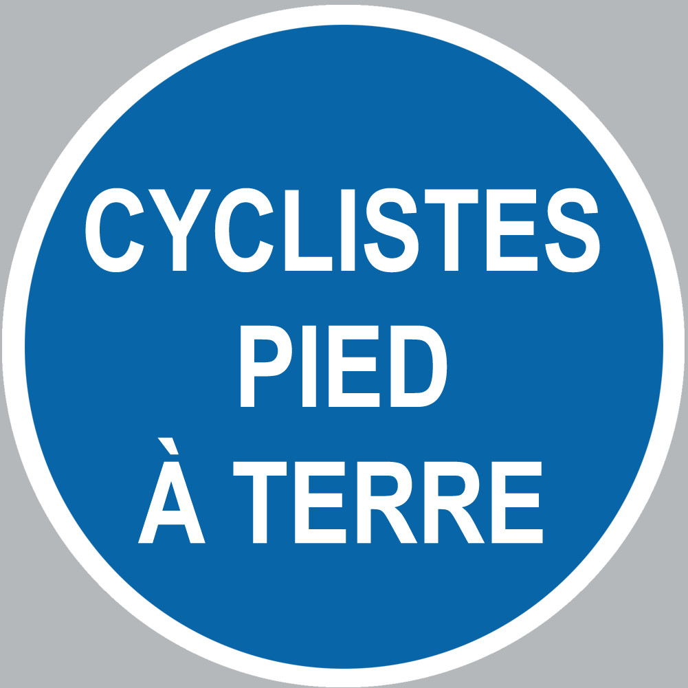 cyclistes pied à terre - 15cm - Sticker/autocollant