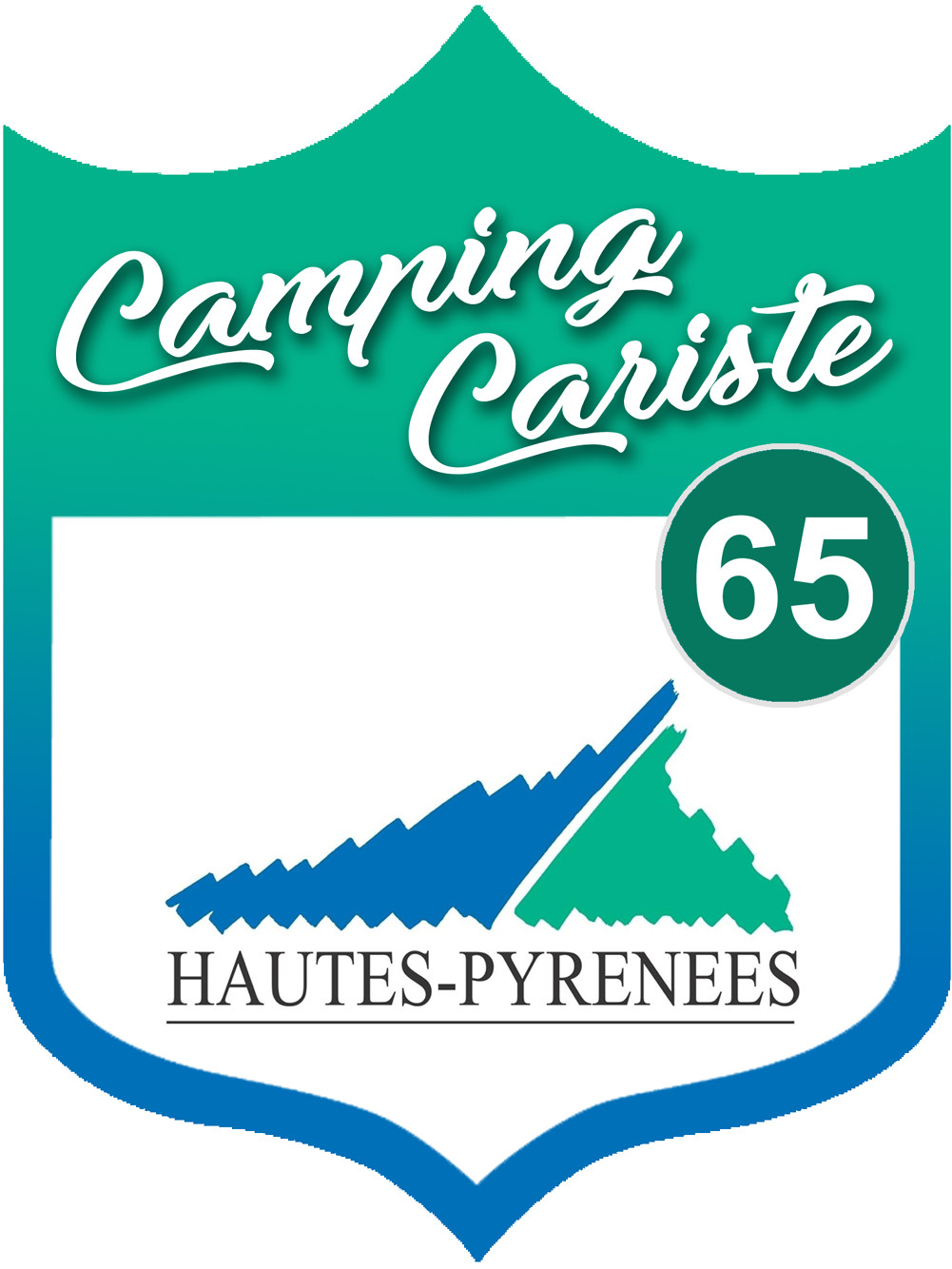 campingcariste cariste Hautes Pyrénées 65 - 10x7.5cm - Sticker/autocollant