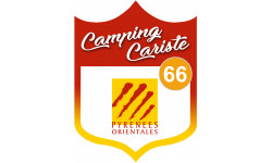 campingcariste Pyrénées Orientales 66 - 10x7.5cm - Sticker/autocollant