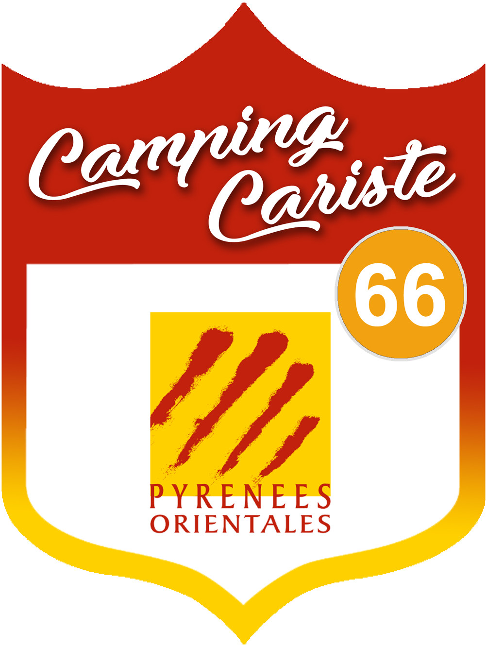 campingcariste Pyrénées Orientales 66 - 15x11.2cm - Sticker/autocollant