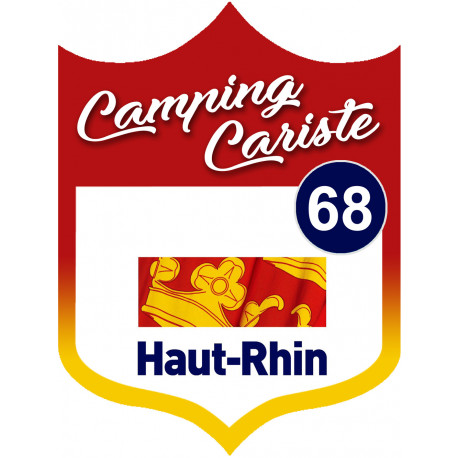 campingcariste Haut-Rhin 68 - 15x11.2cm - Sticker/autocollant