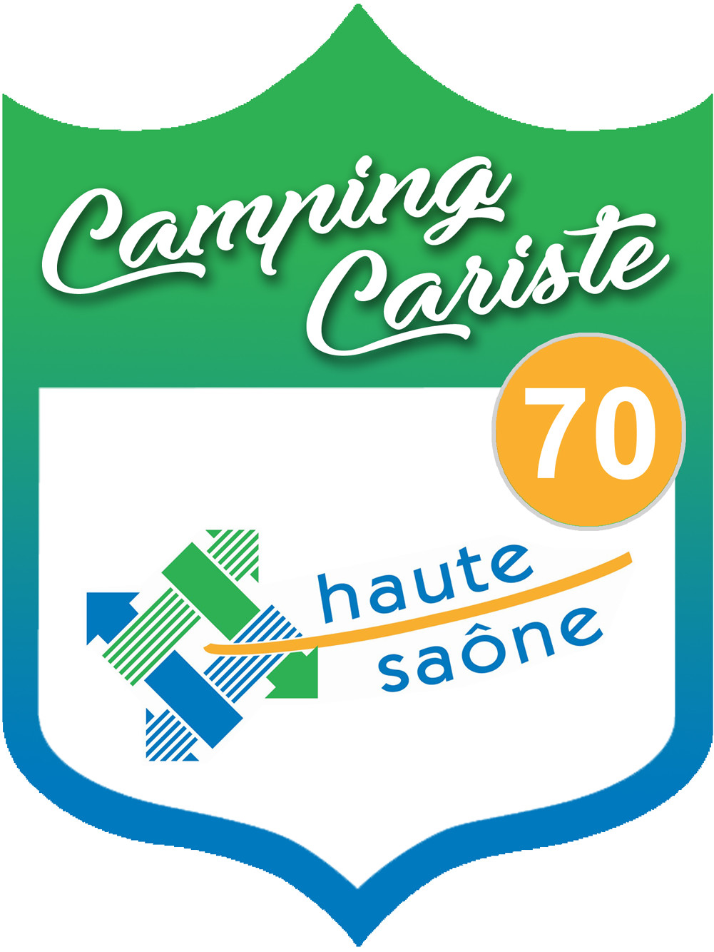 campingcariste Haute Saône 70 - 10x7.5cm - Sticker/autocollant