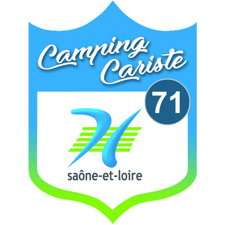 campingcariste Saône et Loire 71 - 20x15cm - Sticker/autocollant