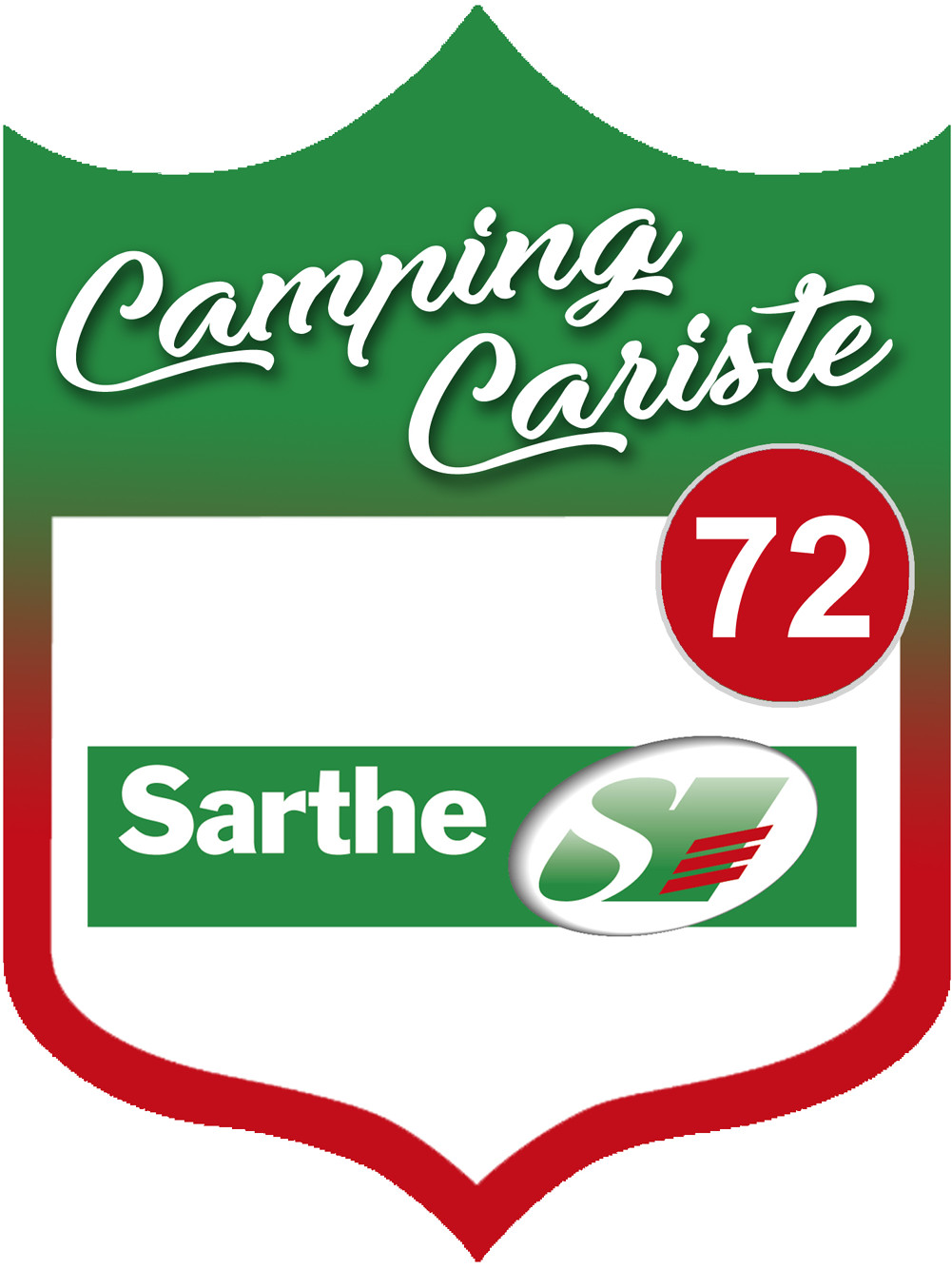 campingcariste Sarthe 72 - 10x7.5cm - Sticker/autocollant