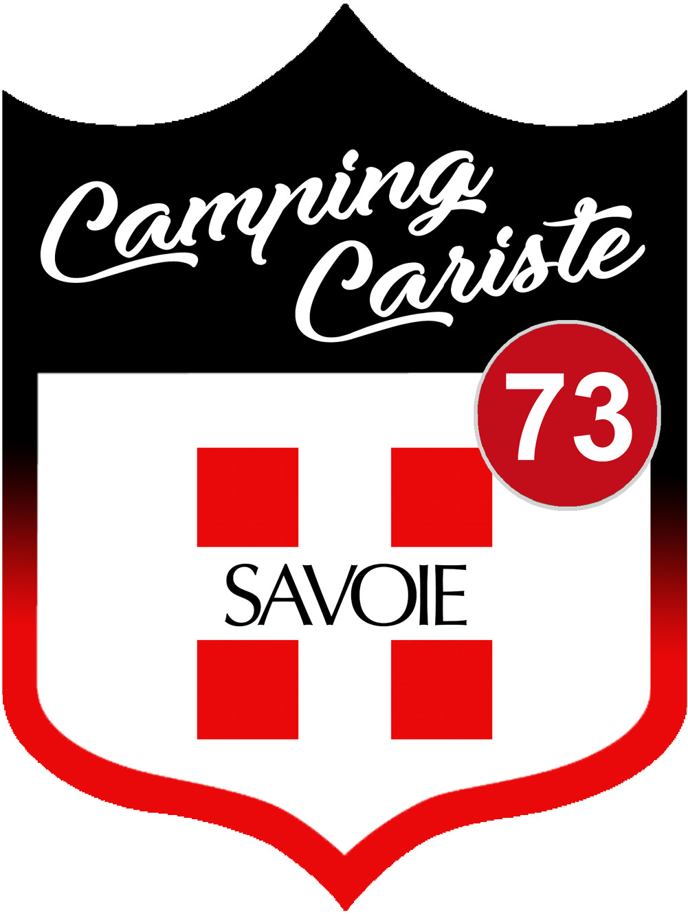 campingcariste Savoie 73 - 10x7.5cm - Sticker/autocollant