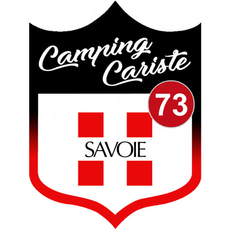 Sticker / Autocollant : Blason Camping Cariste Savoie 73 - 20x15cm