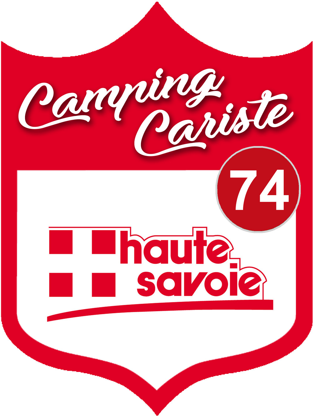 campingcariste Haute Savoie 74 - 10x7.5cm - Sticker/autocollant