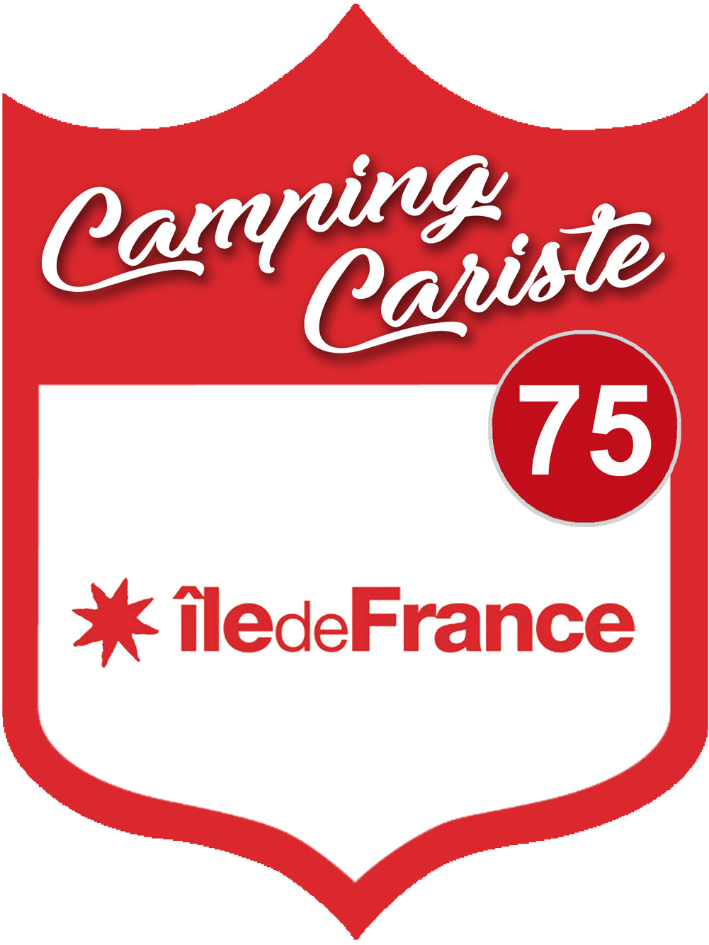 campingcariste Ile de France 75 - 15x11.2cm - Sticker/autocollant