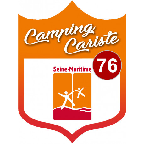 campingcariste Seine Maritime 76 - 10x7.5cm - Sticker/autocollant