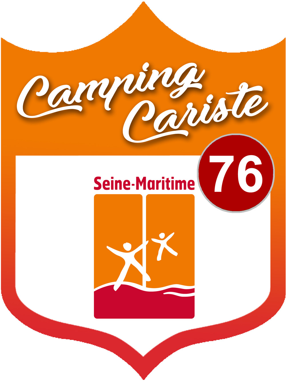 campingcariste Seine Maritime 76 - 10x7.5cm - Sticker/autocollant